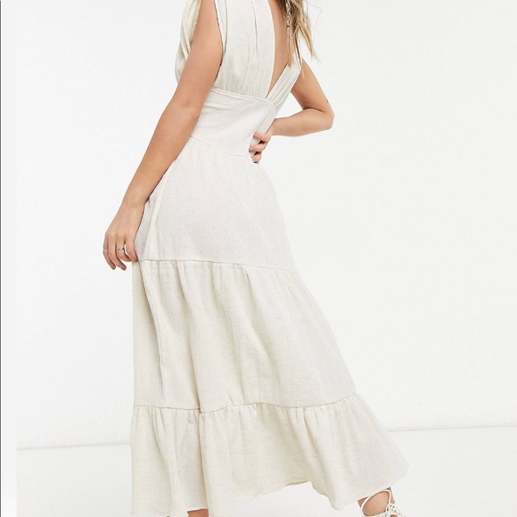 ASOS Midi Sundress in Oatmeal - Picture 4 of 7